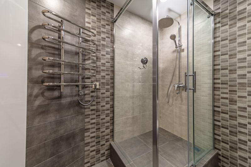 Modern Shower with Built-in Shelves