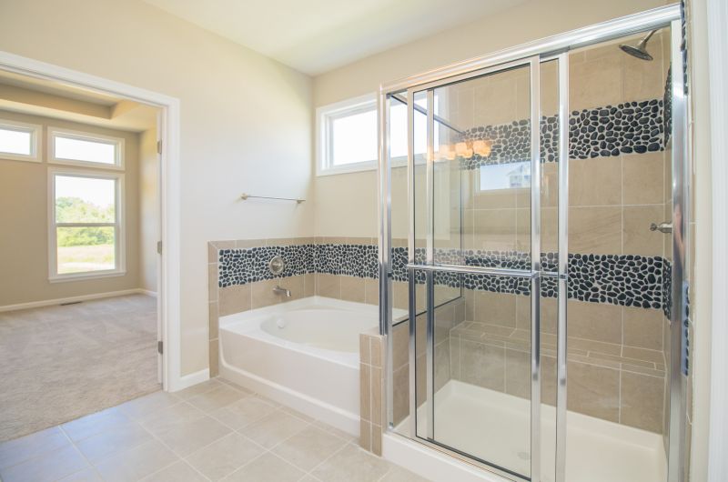Elegant Shower with Tile Accents